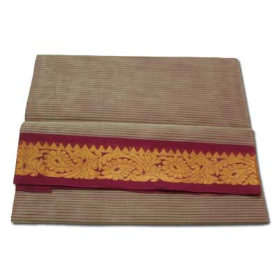 "Venkatagiri Cotton saree with checks -SLSM-114 - Click here to View more details about this Product